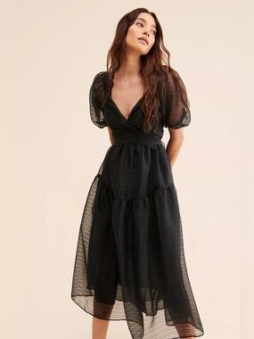 free people peekaboo lace dress FREE PEOPLE INTIMATELY BLACK PEEKABOO LACE SLIP DRESS sz Xs